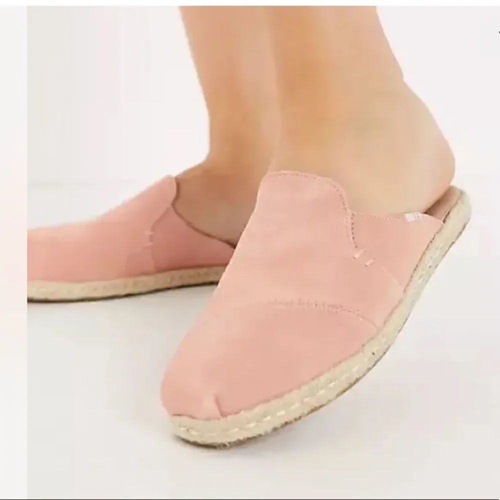 TOM’S Pink Suede Nova Espadrilles Loafer Mule-8
